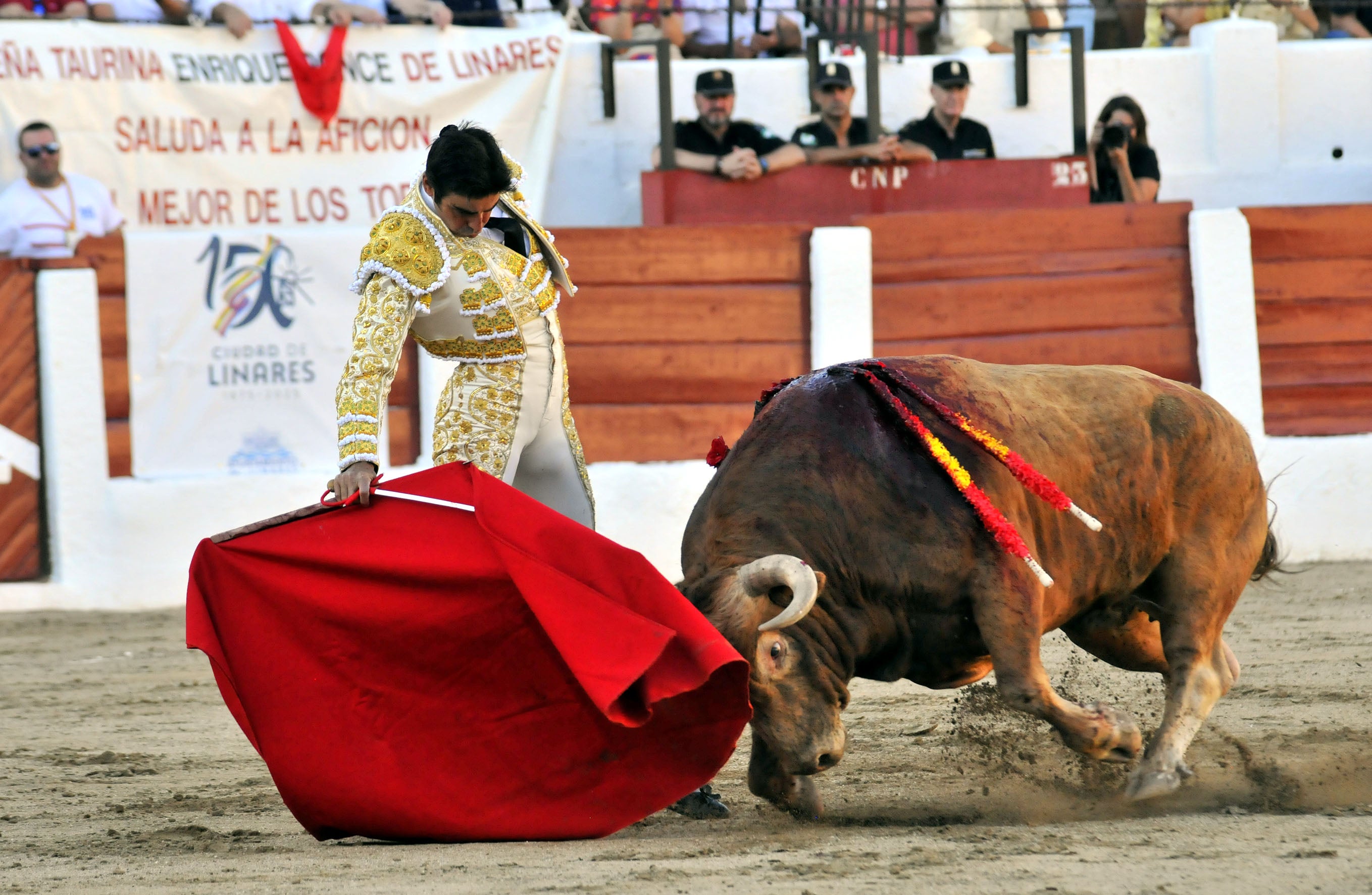 Miguel Ángel Perera durante un lance en una de sus faenas.